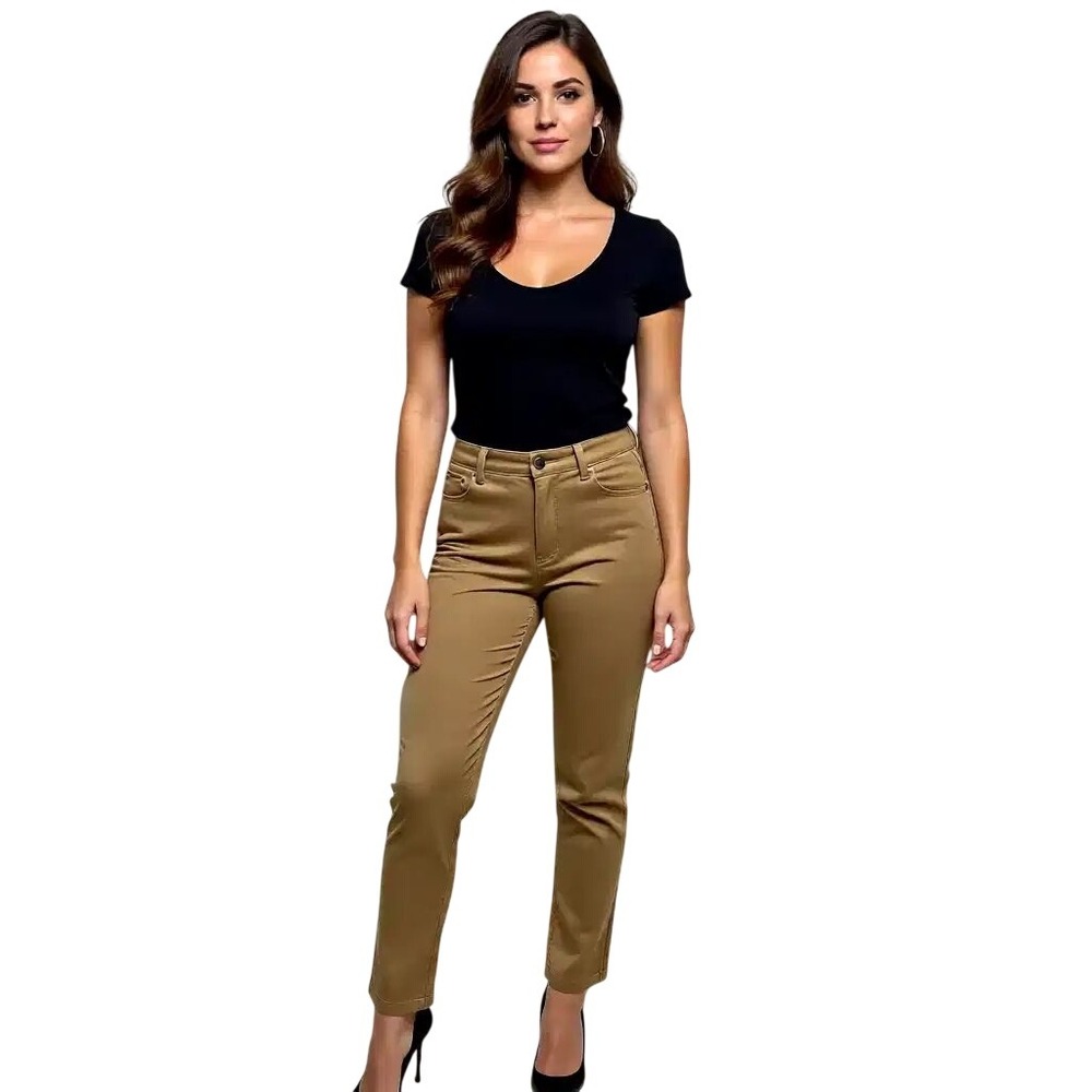 Talbots $119 Skinny Pants‎ Camel Skinny Leg Ankle Length Size 8 NWT
